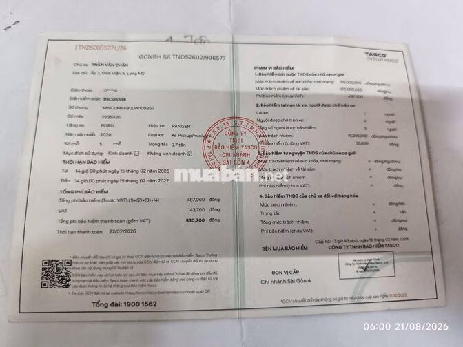 Ford Ranger XLS 2020 Xanh 5 chỗ