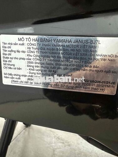 Yamaha Janus 2024 mới 99% zin 100% chạy 9 ngàn km