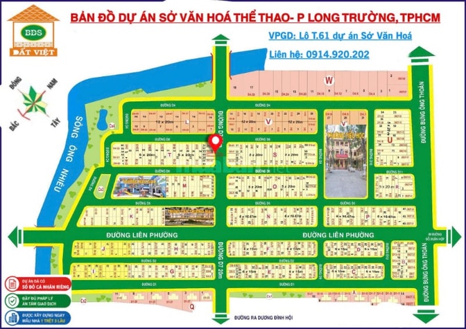 Dự án đất nền Sở Văn Hoá Thể Thao Q9! Lô S, DT 85m2. Giá rẻ 5,8 tỷ