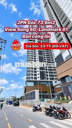 3,9 tỷ - Sở hữu căn Góc 2PN The Emerald 68 hướng ĐN, view Sông Sài Gòn