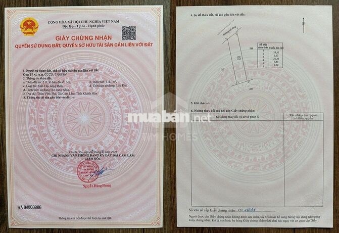 BÁN ĐẤT SUỐI TÂN–CAM LÂM ĐẤT FULL THỔ CƯ–Ô TÔ TỚI ĐẤT–ĐÓN SÓNG HẠ TẦNG