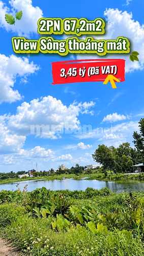 3,45 tỷ đã VAT - Căn 2PN2WC The Emerald 68 rộng 67m2, view Sông thoáng