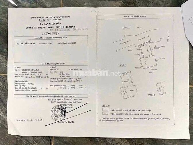 Thông tin chi tiết: 💰💰 🏩Cg, BÁN NHÀ ĐANG CHO THUÊ 32t / tháng - BÙI ĐÌ