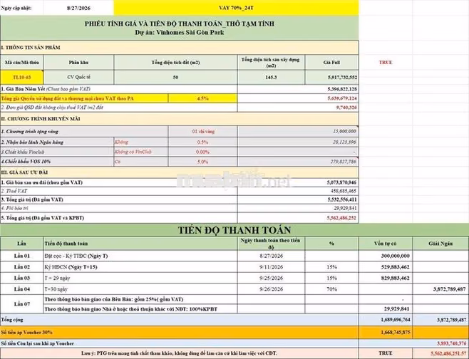 TL10 - 63 NHÀ PHỐ VINHOMES HÓC MÔN