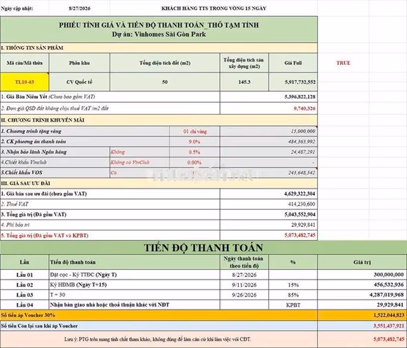 TL10 - 63 NHÀ PHỐ VINHOMES HÓC MÔN