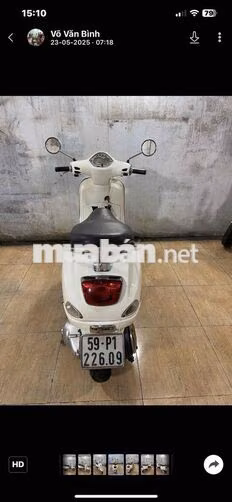 Piaggio Vespa Trắng Xăng