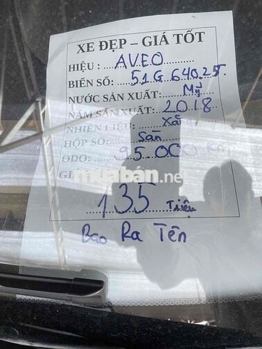 Chevrolet Aveo 2018 Đỏ Sàn 95.000 km