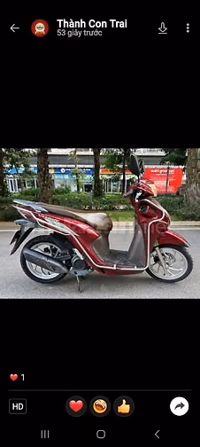 Bán xe Honda Visson Sơn màu đỏ rất đẹp-Bản tiêu chuẩn, mới 95%.