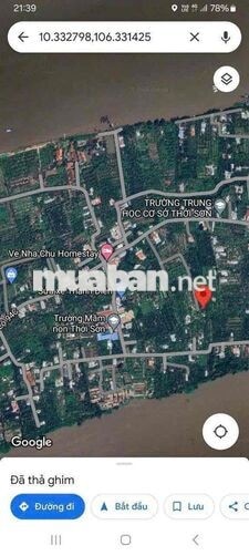 BÁN ĐẤT VƯỜN - THỔ CƯ ( EM CHÍNH CHỦ )– CỒN DU LỊCH THỚI SƠN, TP. MỸ T