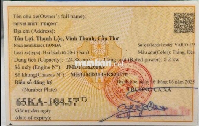 Honda Vario 125 2025 Trắng 10.000.000 km