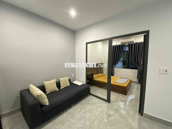 Cho thuê Căn hộ mini mới (1 phòng ngủ +) diện tích 35 m2, mặt tiền đườ