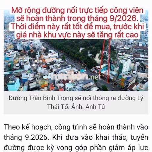 Bán nhà nhỏ khu đẹp đối diện công viên số 1 Lý Thái Tổ