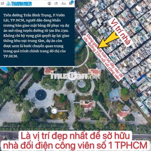 Bán nhà nhỏ khu đẹp đối diện công viên số 1 Lý Thái Tổ