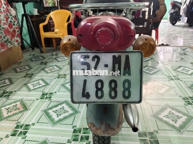 Xe máy số Cub 78 50CC Xanh trắng Cổ điển