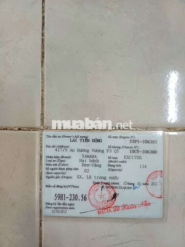 Yamaha Exciter 135 2012 Đen-Vàng 34000 km