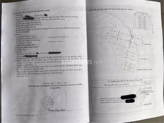 BÁN NHÀ MT TRỊNH THỊ THO, P.PHÚ THẠNH, Q.TP, 6.9 TỶ