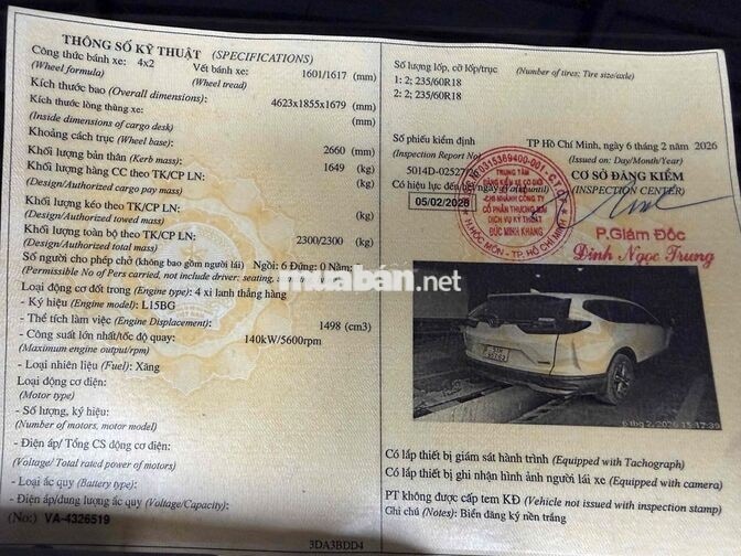 Honda CR-V L 2021 Trắng 60000 km