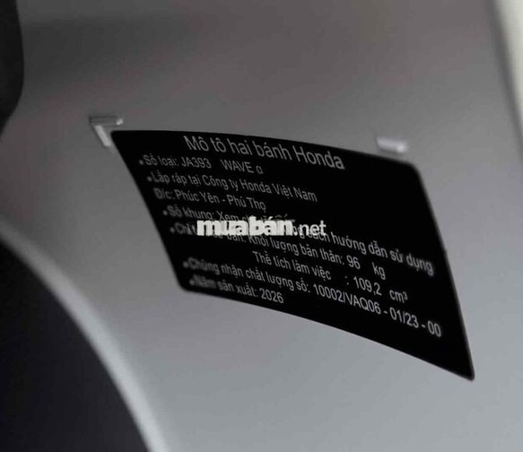 Honda Wave Alpha 2026 Trắng 248 km
