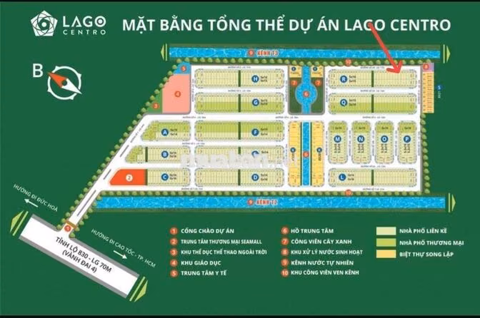 Bán lô đất KĐT Lago centro Bến Lức