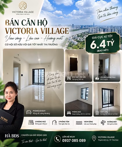 🔥 GIÁ TỐT – CĂN 2PN VIEW SÔNG VICTORIA VILLAGE CHỈ 6,4 TỶ BAO HẾT  