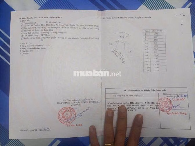 Rao bán 5.000 m đất nn giáp Sông Lũy - Bình Thuận cũ