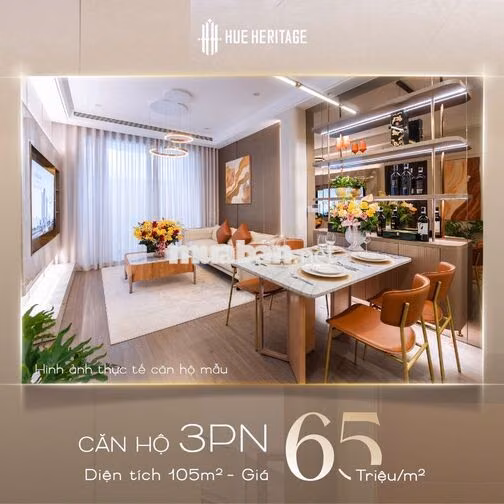 Đẹp - Căn hộ 3PN view sông Hương tầng 10 - Giá mềm! Đã gồm nội thất