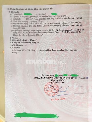 BÁN ĐẤT Ở ĐÔ THỊ GẦN ỦY BAN PHƯỜNG GÒ CÔNG, SIÊU THỊ COOPMART