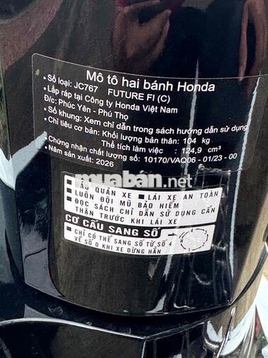 Honda Future FI 2026 odo 300km bao tua bao test