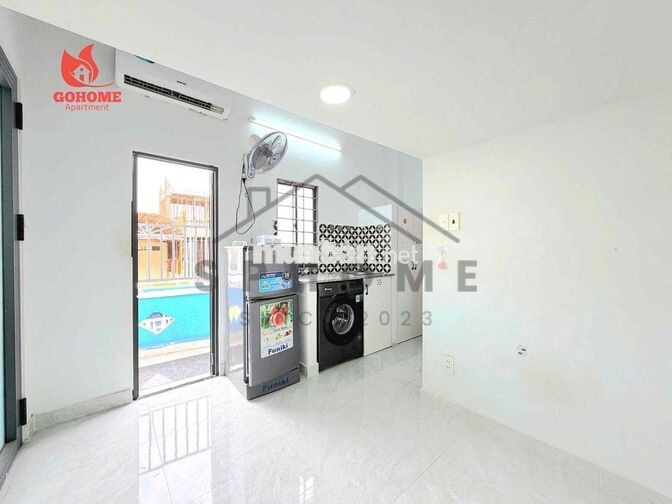 PHÒNG TRỌ P205 GIÁ 3TR2 CÓ BALCONY NỘI THẤT CƠ BẢN Ở CƯ XÁ BÀ ĐIỂM, HM