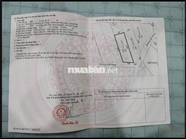 BÁN GẤP LÔ ĐẤT GIÁ NHỈNH 2 TỶ – HÀ LẦM, HẠ LONG 