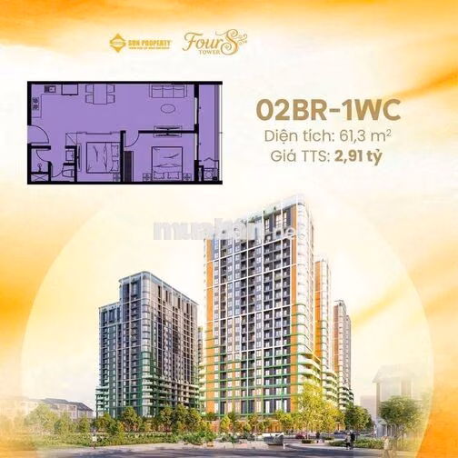 F2 – FOURS TOWER CHÍNH THỨC NHẬN BOOKING | CHỈ TỪ 1,X TỶ/CĂN