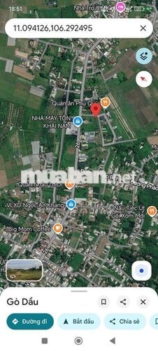 Đất Thổ Cư Đường Bê Tông 6m Phường Gò Dầu Tây Ninh