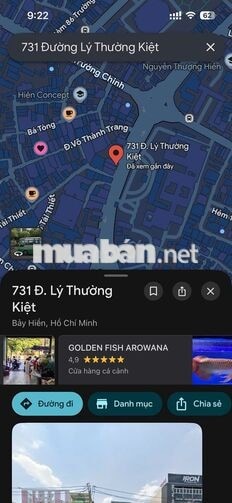 CHO THUÊ MẶT BẰNG – 731 LÝ THƯỜNG KIỆT, P. BẢY HIỀN, TP. HỒ CHÍ MINH