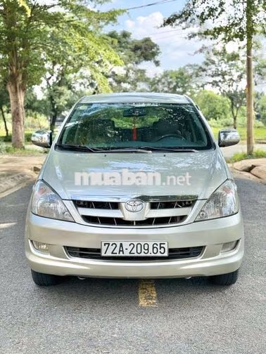 Toyota Innova 2008 Bản G Màu Ghi Bạc