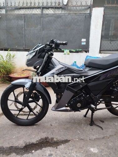 Suzuki Satria Xám đen 6 cấp phuộc Nitron vo Rosso