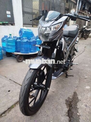 Suzuki Satria Xám đen 6 cấp phuộc Nitron vo Rosso