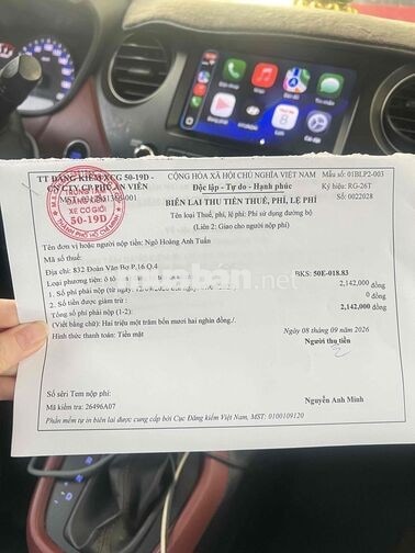 Hyundai Grand i10 5 chỗ màu Trắng . PB cao cấp