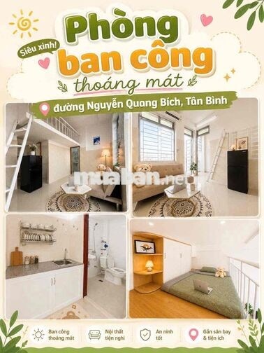 CHO THUÊ PHÒNG FULL NỘI THẤT NGAY ETOWN, VAA, SẠCH SẼ, DỌN VÀO Ở NGAY