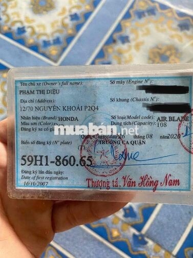 Xe nữ chạy Honda Air Blade 2007 Đen