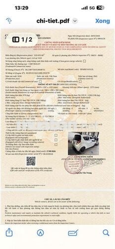 Chevrolet Spark Van 2016 Số sàn Trắng 80236 km