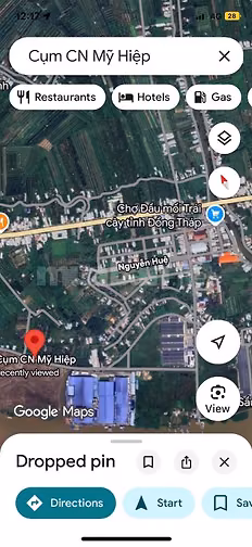 868m2 đất mặt tiền đường nhựa 20m - Cụm Công Nghiệp Mỹ Hiệp, Đồng Tháp