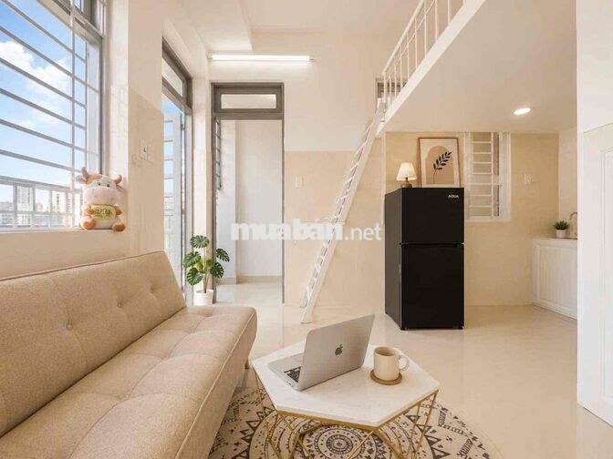 CHDV DUPLEX BAN CÔNG RIÊNG , FULL NỘI THẤT, GẦN HỌC VIỆN HÀNG KHÔNG