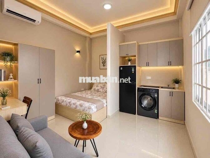 Phòng 35m2_ 1PN tách bếp và Studio_ Nhà mới 100%_ 58/27 Tân Cảng