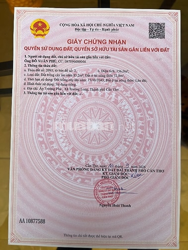 BÁN NỀN ĐẤT GIÁ TỐT - RẠCH ĐÌA MUỒNG, TRƯỜNG LONG 