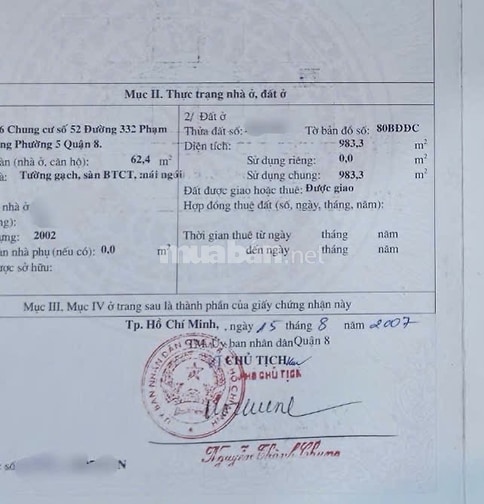 🌹Chung cư 52 P5 Q8 2PN 62,4m2 thang máy shr ngay TTHC Q8 hỗ trợ NH🌹