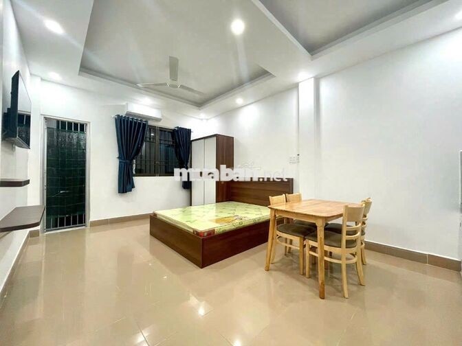 Cho thuê căn studio ban công, cửa sổ. Full nội thất, máy giặt riêng