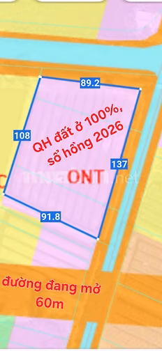 1,06ha, có 5,800 thổ, góc 2MT , Kế chợ Đồn 4, Bình Thành, Đức Huệ, LA