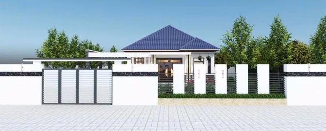 Căn nhà toạ lạc tại xã mỹ yên .không gian yên tỉnh thoáng mát .ao sen 