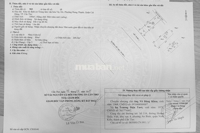 NHÀ BÁN MẶT TIỀN C9 ĐƯỜNG 14B LỘ 45M,P.CÁI RĂNG,TP.CẦN THƠ