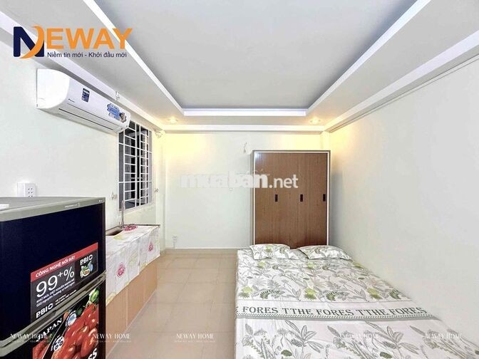 STUDIO MỚI XÂY - FULL NỘI THẤT - ĐI BỘ QUA ĐẠI HỌC CÔNG THƯƠNG 3 PHÚT